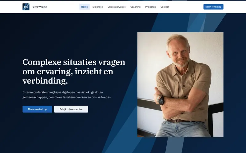 Site criado para Peter Wilde, gestor de crises em Enschede